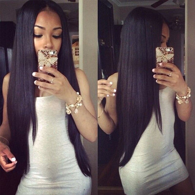 

3 Bundles Peruvian Straight Hair Bundles 7A Peruvian Virgin Hair Straight Human Hair Extensions Virgin Straight Hair Weave #1B