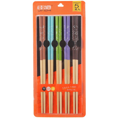 

Jia Chi boutique chopsticks series of bamboo chopsticks 5 double loaded JC-6150