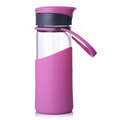 

Jingdong supermarket] MIGO operation glass glass cup 0.55L with a portable glass water bottle male ladies car drinks cup