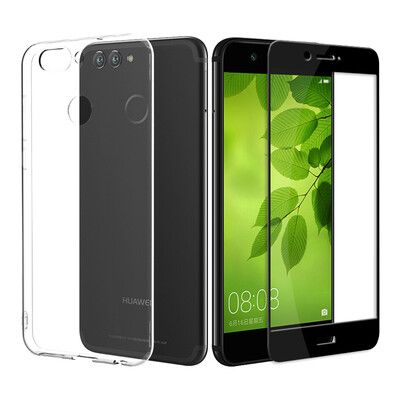 

Send steel film ESCASE Huawei nova2 Plus mobile phone case all-inclusive protection of transparent soft shell protective cover