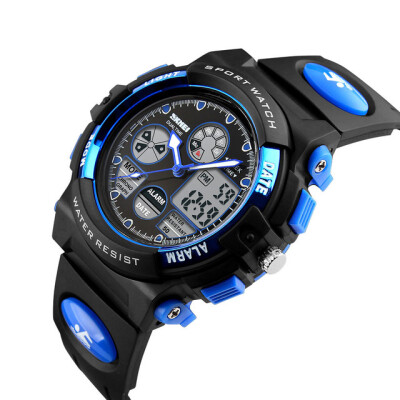 

SKMEI Kids Sports Watches Children For Girls Boys Waterproof Military Dual Display Wristwatches LED Waterproof Watch 1163