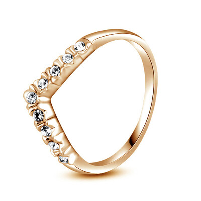 

Yoursfs@ Fashion Gift Austrian Crystal Rings 18 K Gold Plated Jewelry Use Austria Crystal Love Heart Bridal Wedding Rings