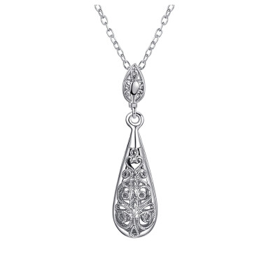 

Yoursfs@ Arrival Women Waterdrop Pendant Necklaces Inlaid Teardrop Shape Chain Necklaces Zirconia Women Charming Jewelry