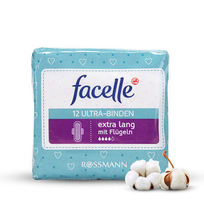 

Farex facelle thin series of 4 drops of cotton material thin cotton soft wingguard sanitary napkins daily 285mm 12 tablets imported from Germany