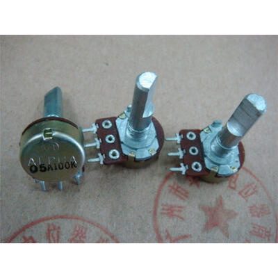 

A100K single joint potentiometer shaft length 25 Stepping 41 point half
