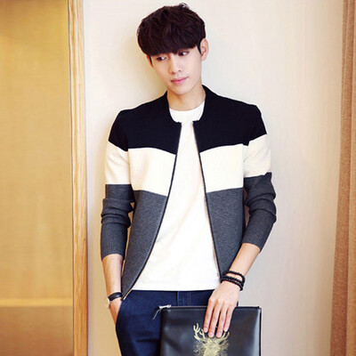 

Мужская куртка из натуральной кожи Kun для корейских мужчин с капюшоном из кружева с длинным рукавом 215-MK02 Black L