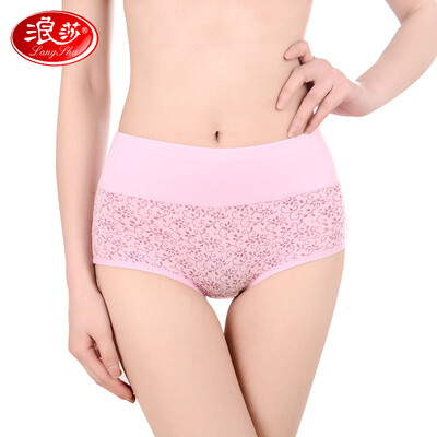 

Langsha ladies panties womens high waist cotton sexy large size breathable tummy hip briefs 4 mixed color 165