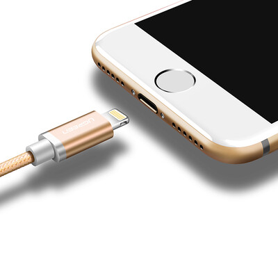 

Зеленое яблоко с MFi сертификации кабель данных / зарядное устройство USB кабель для зарядки телефона линии линии электропередачи поддерживает iphone5s / 6s / 7 Plus / SE / Ipad 1 Ми 30587 Тиран золото