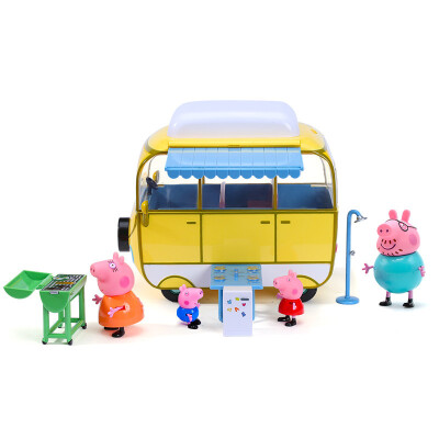 

Piggy Peppa Pig Pink Pig Girl and Boy House Birthday Gift Big Camper Set