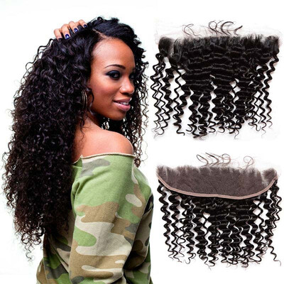 

Human Hair Frontal Lace Closure 134 Top Selling Kinky Curly Closure 1PCS Good Quality Virgin Malaysian Kinky Curly Closure