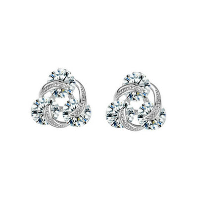 

Yoursfs Love Monologue Huge Wreath Silver Stud Earrings for Women Free Shipping