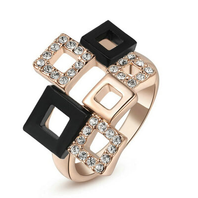 

Yoursfs@ Top Quality Luxury Retro Multicolor Ring Rose Gold Color Austrian zircon Full Sizes Wholesale