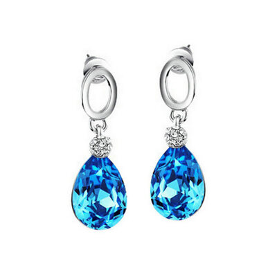 

Yoursfs@ High-grade AAA zircon earrings water droplets earrings female long paragraph temperament wild earrings and gift boxes