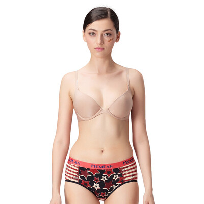 

Scarecrow MEXICAN Ladies Panties Boxer Modal Cotton Mid-Waist Fashion Print Couple Panties Women 82856 Star HNA M