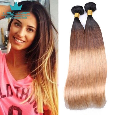 

T1B427 Ombre Brazilian Straight Hair Extensions 3Pieces Can Be Mixed Remy Hair Bundles 100 Human Hair Weaves