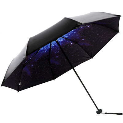 

Paradise Umbrella Full Blackout UPF50 Tri-Fold Black Umbrella 31806E Upgrade Starry Blue
