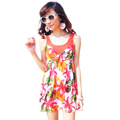 

QIHAI QIHAI ladies swimsuit cover was thin thin body skirt type angle swimwear M number orange 84123-4