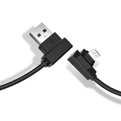 

Rocker (ROCK) Apple data line double L-type charging cable for Apple 7iPhone7 / 5s / se / 6 / 6s / Plus iPad4 / 5 1 m peacock blue