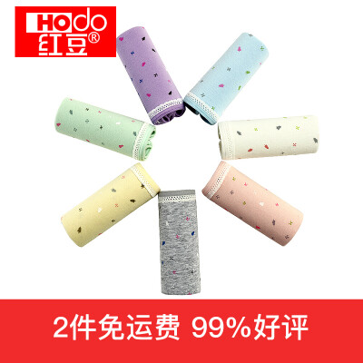 

Jingdong supermarket red beans hongdou underwear ladies underwear 7 cotton&ammonia printing pants bag edge triangle pants a group of color 16080