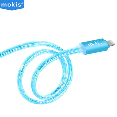 

Moxi mokis Apple Andrews aluminum jelly weaving data line two-in-one double-sided plug dual-use charging line Micro USB mobile phone data cable 1 m blue