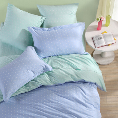 

Bo Yang home textiles bedding cotton four-piece cotton high-count cotton printing sheets four-piece-sweet blue&green double kit 15 m bed