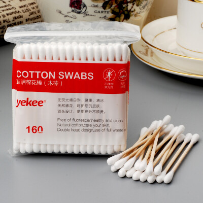 

Yi Jie cotton swab sticks cotton sticks 160 head (80) Cosmetic bags Y-9902 (new and old packaging random de