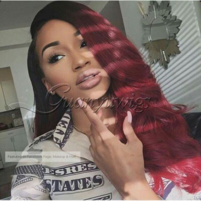 

Guanyu 8A 360 Lace Frontal Closure with 3 Bundles Straight Malaysian Virgin Human Hair Extensions Pure Wine Color #99J