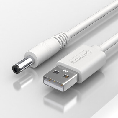 

Shanze (SAMZHE) USB-кабель для зарядки с постоянным током линии питания 5,5 * 2,5 мм Поддержка концентратор USB-концентратор мал аудио усилитель мощности линии кругового движения мощности L-01 в виде белого