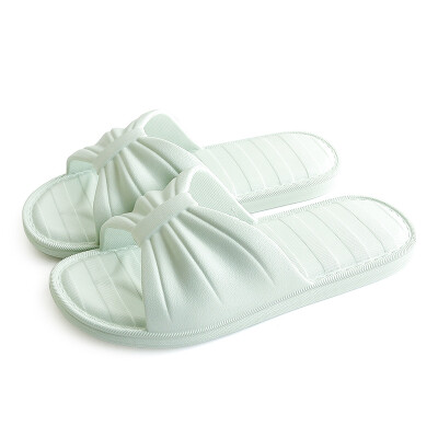 

【Jingdong Supermarket】 Pu Xi Japanese non-slip bathroom slippers couple home soft bottom cool slippers female models 1401 light blue 39-40