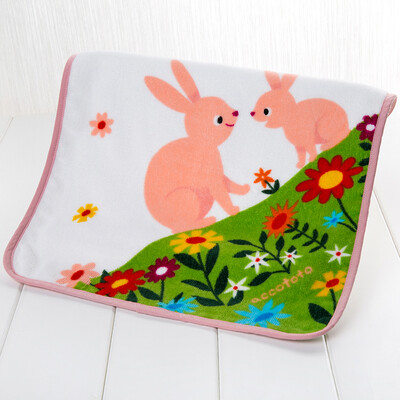 

UCHINO Japan infield cute animal entrance towel cut velvet 100 cotton Luo Lai introduced children towel bath towel 3030 powder