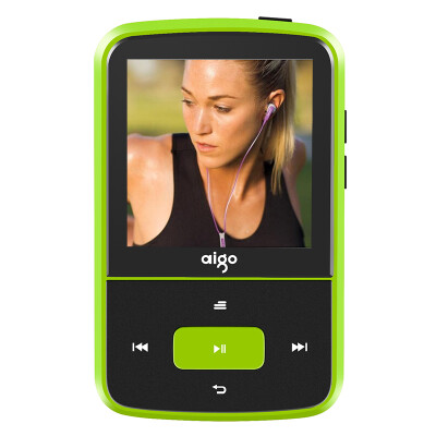 

Patriot (aigo) mp3 player MP3-107 mini music player mp3 student high quality sound running sports belt clip back light quality 8G memory green