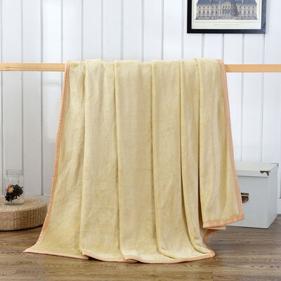 

Yingxin textile mink velvet leisure blanket padded coral fleece blanket nap air-conditioned blanket flannel blanket towel khaki 150 200cm