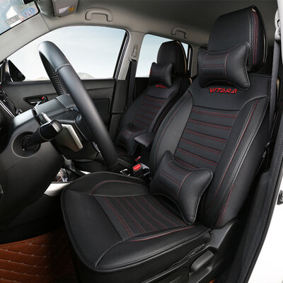 

Huashi Vitra cushion Suzuki Vitra cushion four seasons universal seat cover car seat modification Vitra special leather luxury version - sports black