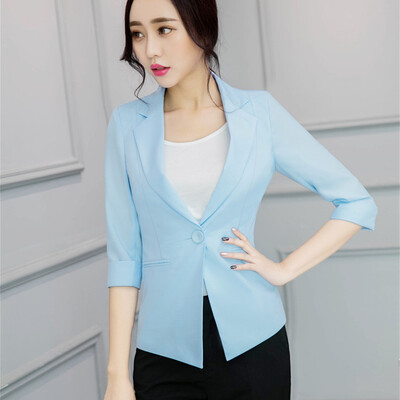 

Ladies Candy Color Blazers 2017 New Fashion Single Button Blazer Women Suit Jacket Blaser Female Plus Size Blazer Femme