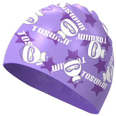 

TOSWIM Swim Cap Мужчины и женщины Long Hair Swim Cap Силикон Удобные плавательные очки Мужская серия Swim Cap Light Виноградная фиалка