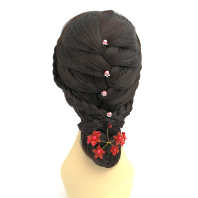 

Brazilian Wigs Human Hair Monoflament Handcrafted Braided Chignon Wigs For Women B02