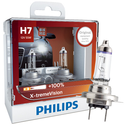 

Philips PHILIPS new bright light H7 upgrade car light bulb 2 package brightening 100 growth 35 m color temperature 3350K