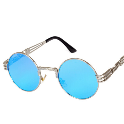 

Personality punk sunglasses round box men and women sunglasses men as gift for men and women