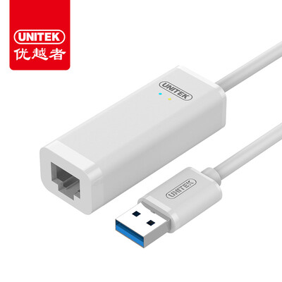 

Улучшенный человек (UNITEK) Gigabit проводной сетевой карты USB USB3.0 для RJ45 Интерфейсный кабель Apple Mac Dell / ноутбук сетевой адаптер интерфейса белый Y-3470BWH