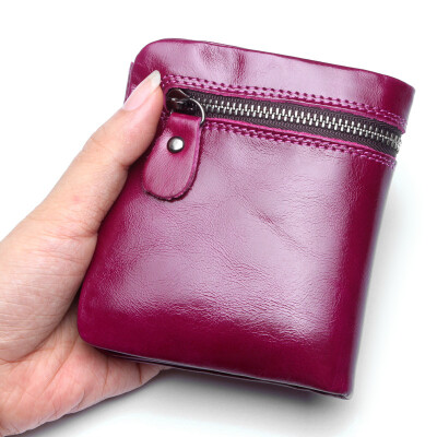 

new wallet leather short ms.man soft money Baotou cowhide bulk note change package oil wax vertical section