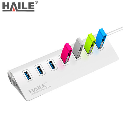 

Хайле Лок HU-11 скос 7 USB3.0HUB ступицы настольных ПК / Macs и другое обычного ноутбук универсального сплиттер 80см серебро