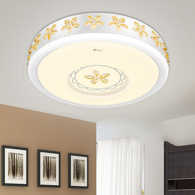 

【Jingdong Supermarket】 Sunlight Ceiling Light LED Round Main Bedroom Light Decorative Living Room Lamps Warm Lamps Lighting XD50051 / 1 24w Three Colors 42 * 11cm