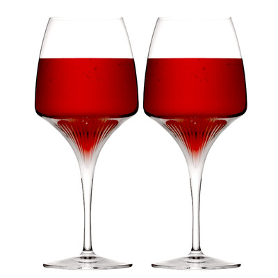 

MKSA MKSA European imports of red wine Bordeaux wine glass V-shaped functional glass hand-carved lead-free crystal cup 2 fitted 620ml 2