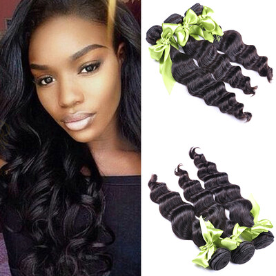 

Indian Deep loose Hair 7A Grade 3Pcs Indian Hair Lot Mink indian Virgin Hair Unprocessed Human Hair Weave