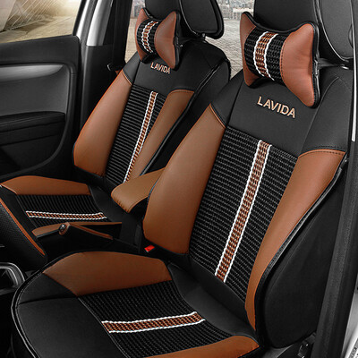 

Huashi Volkswagen LaVida cushion LaVida all around the seat cushion four seasons universal car seat cover new LaVida modified special ice silk luxury models - Cayenne brown