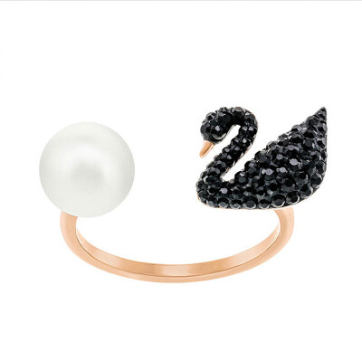 

SWAROVSKI Swarovski 2017 fashion black swan ring female 5296471 9