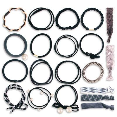 

UPLUS candy color high elastic seamless nylon hair ring hair rope 30 rubber band hair head rope head hair ponytail