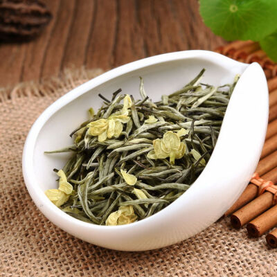 

Supreme Organic Golden Tip White Snow Needle Green Tea With Jasmine Flowers