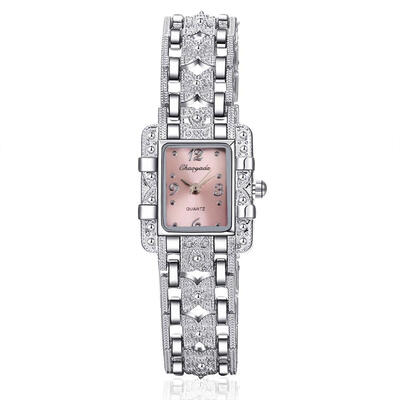 

2017 Top Brand Luxury Elegant Style Silver Women Bracelet Watch Ladies Rhinestone Dress Watches Full Steel Hour