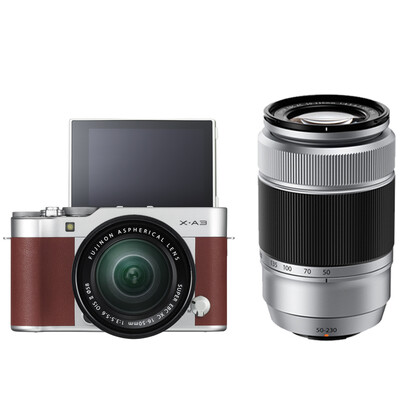 

FUJIFILM X-A3 XC16-50IIXC50-230II Sepia Micro Single Dual Lens Kit 24 million pixels 180-degree flip touch screen WIFI